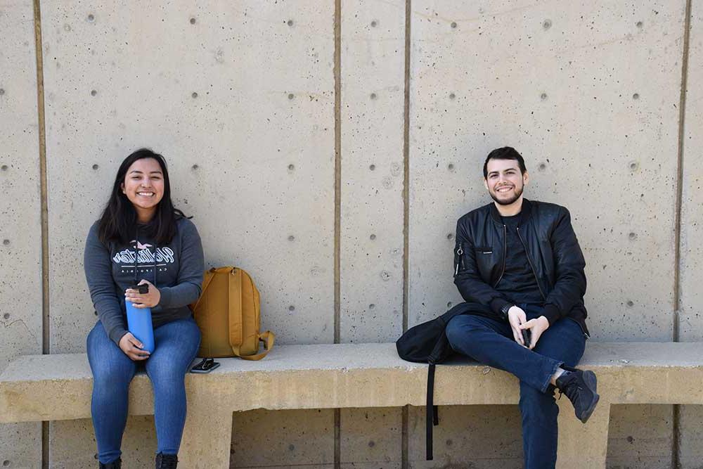 Students on a bench